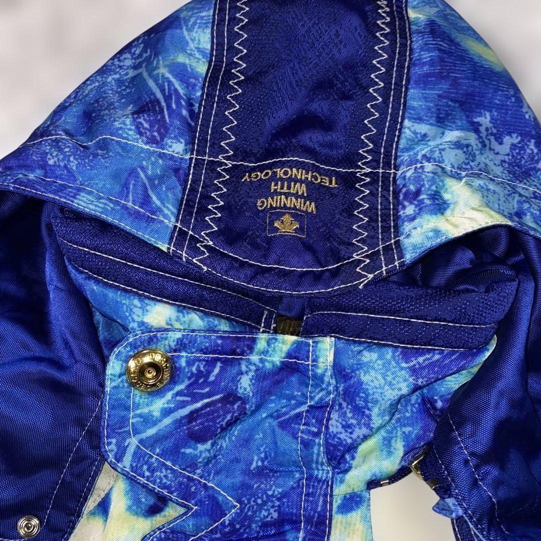 【デサント】レトロ スキーウェア スノボーウェア セットアップ　M 派手カラフル