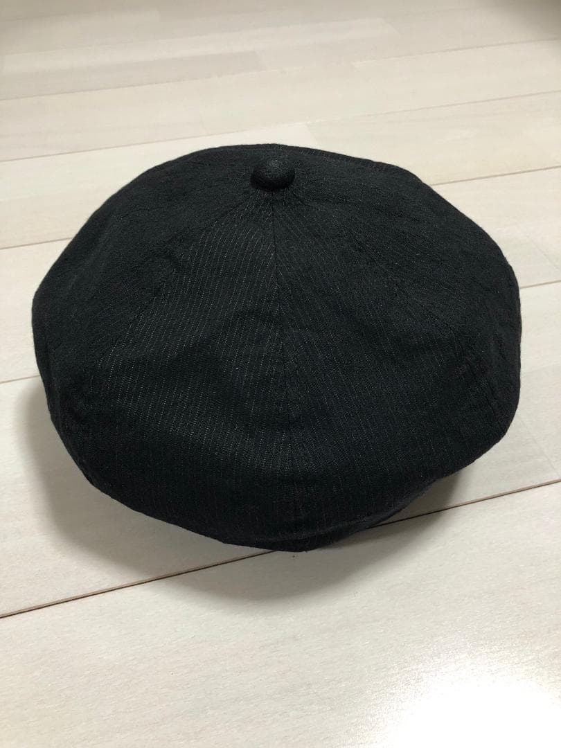 新品 BACKLASH ストライプ レーヨンリネン ストレッチ ベレー帽 ベレー