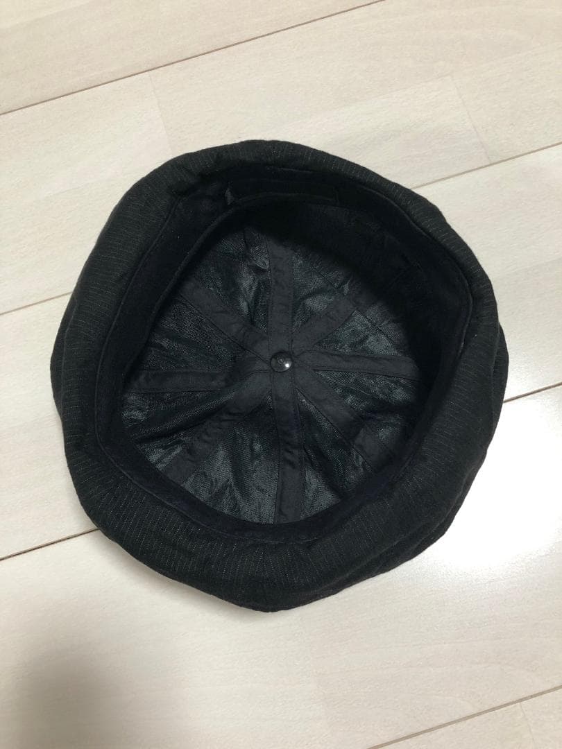 新品 BACKLASH ストライプ レーヨンリネン ストレッチ ベレー帽 ベレー