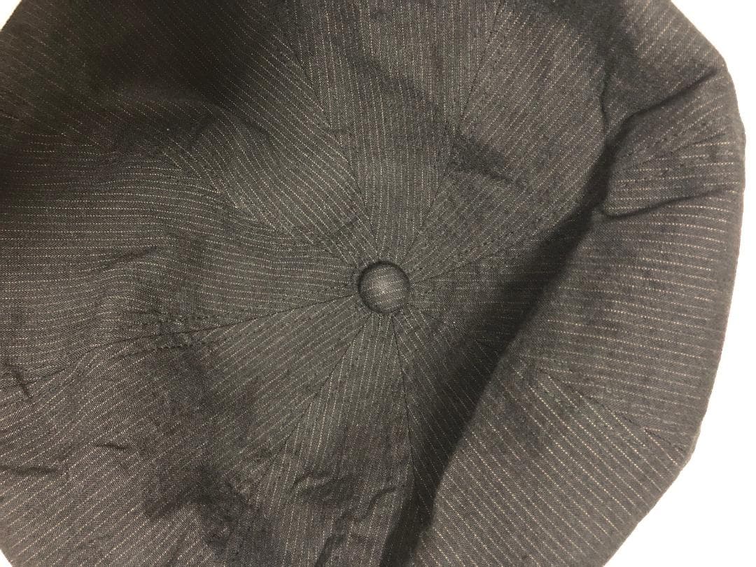 新品 BACKLASH ストライプ レーヨンリネン ストレッチ ベレー帽 ベレー