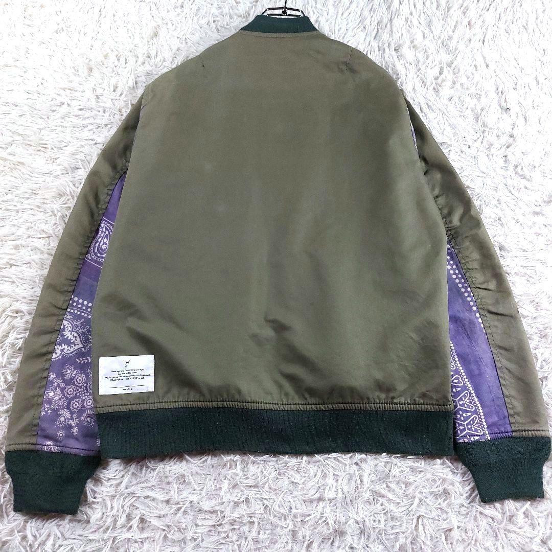 美品 ウィズリミテッド リバーシブル バンダナ柄 リメイク MA-1 ジャケット