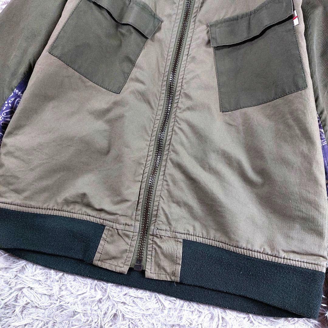 美品 ウィズリミテッド リバーシブル バンダナ柄 リメイク MA-1 ジャケット