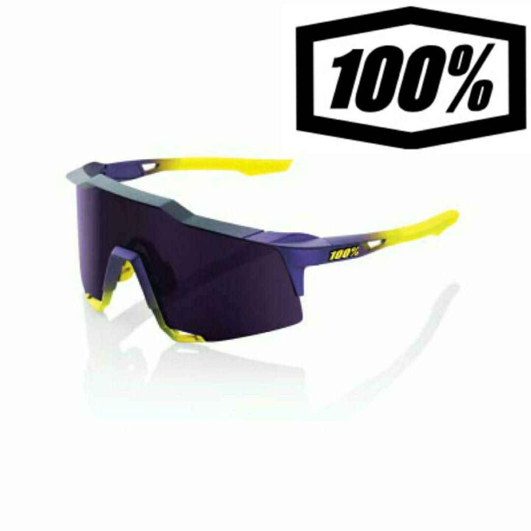 100% SPEEDCRAFT パープル イエロー ワンハンドレッド サングラス