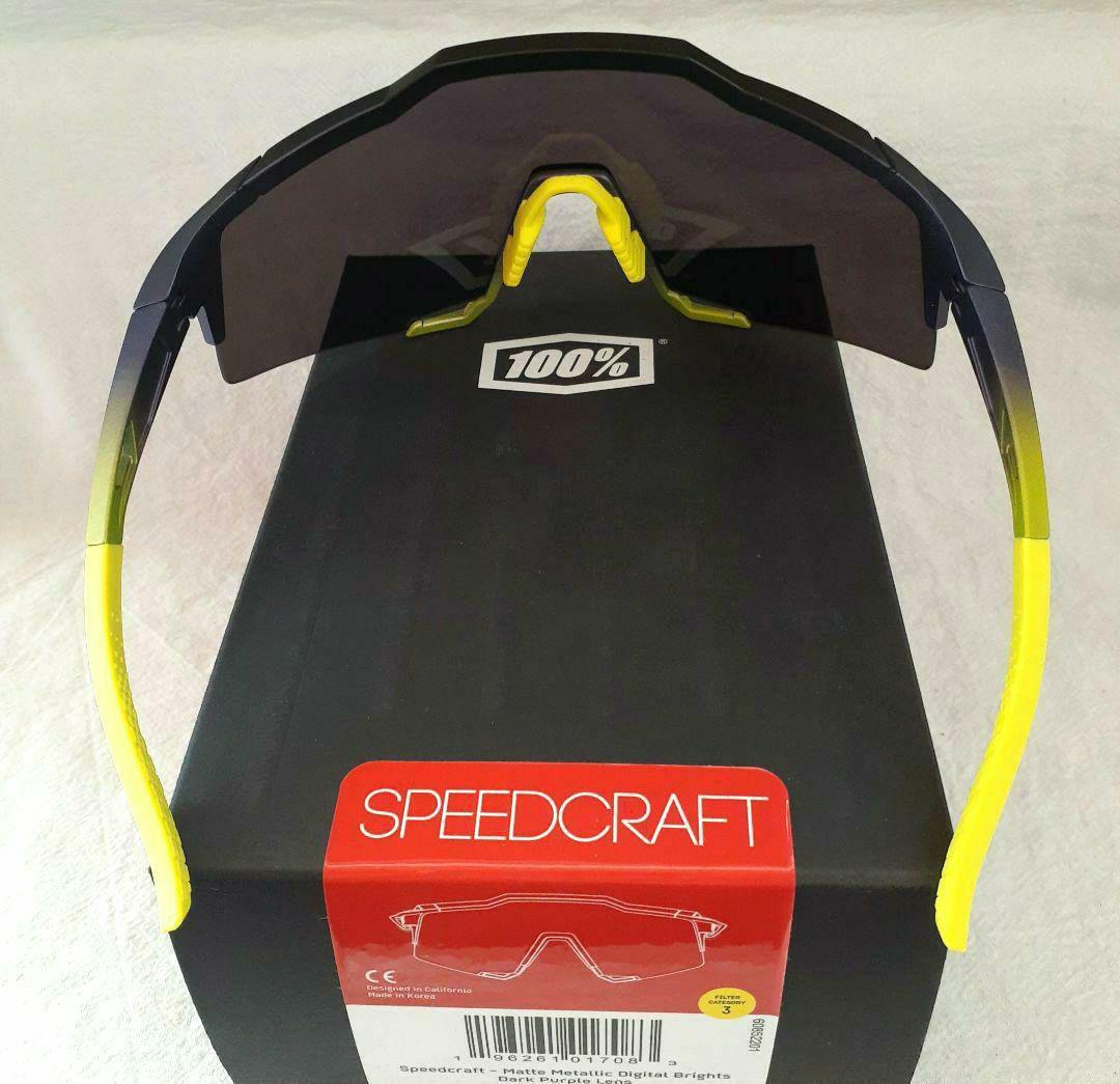 100% SPEEDCRAFT パープル イエロー ワンハンドレッド サングラス