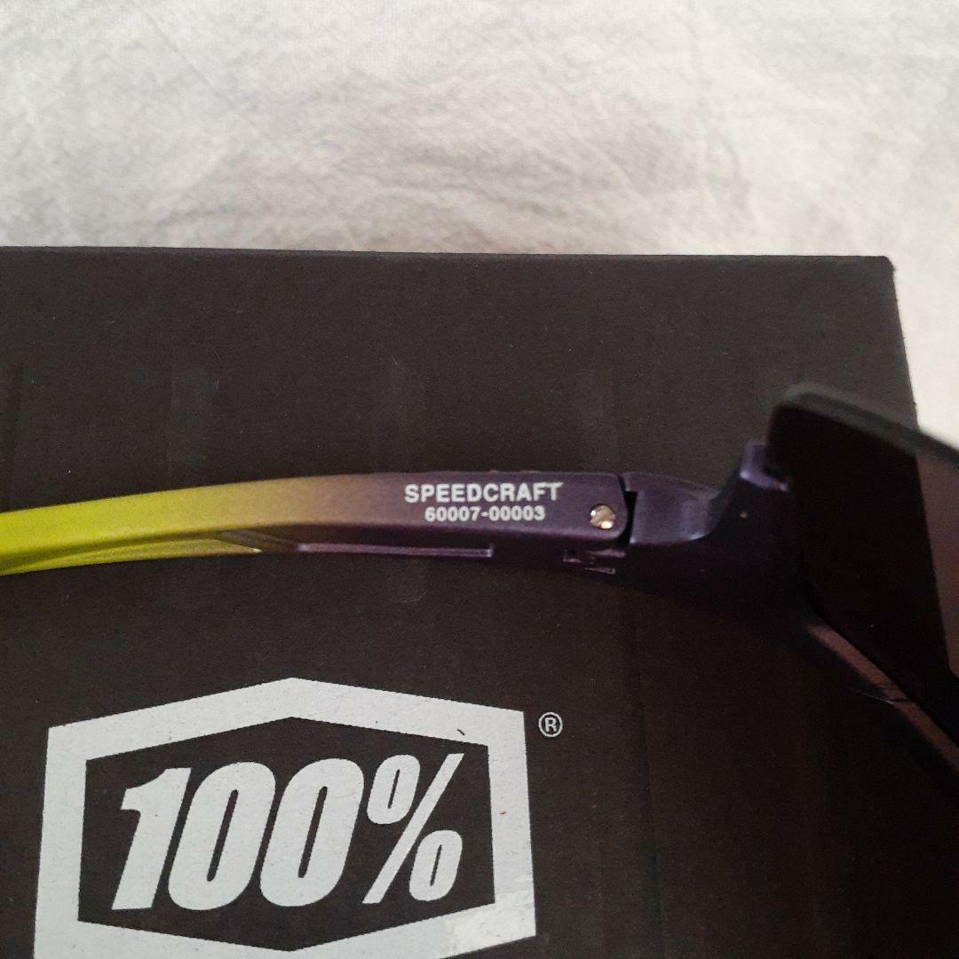 100% SPEEDCRAFT パープル イエロー ワンハンドレッド サングラス