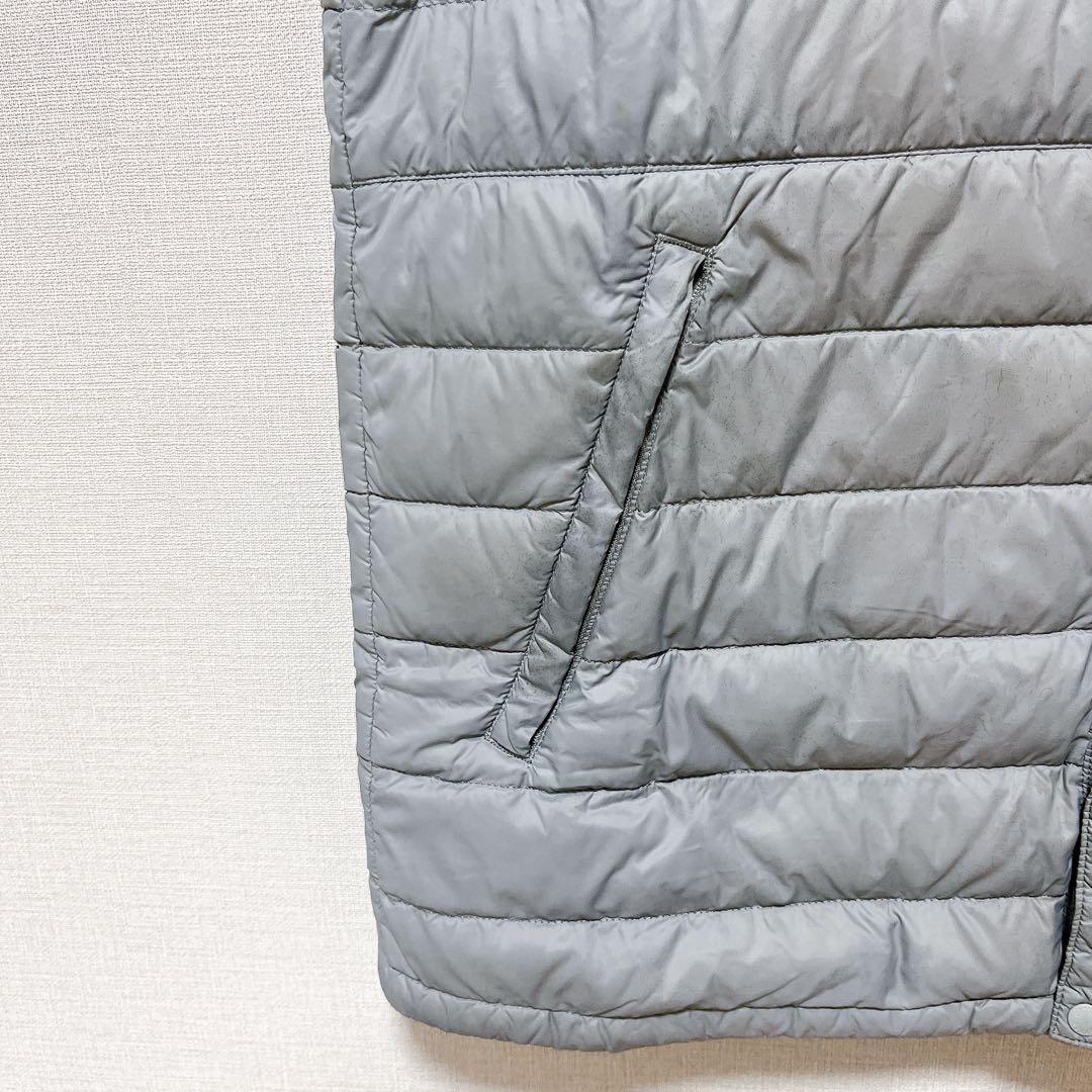 DANTON ナイロンダウンベスト グレー JD-8752