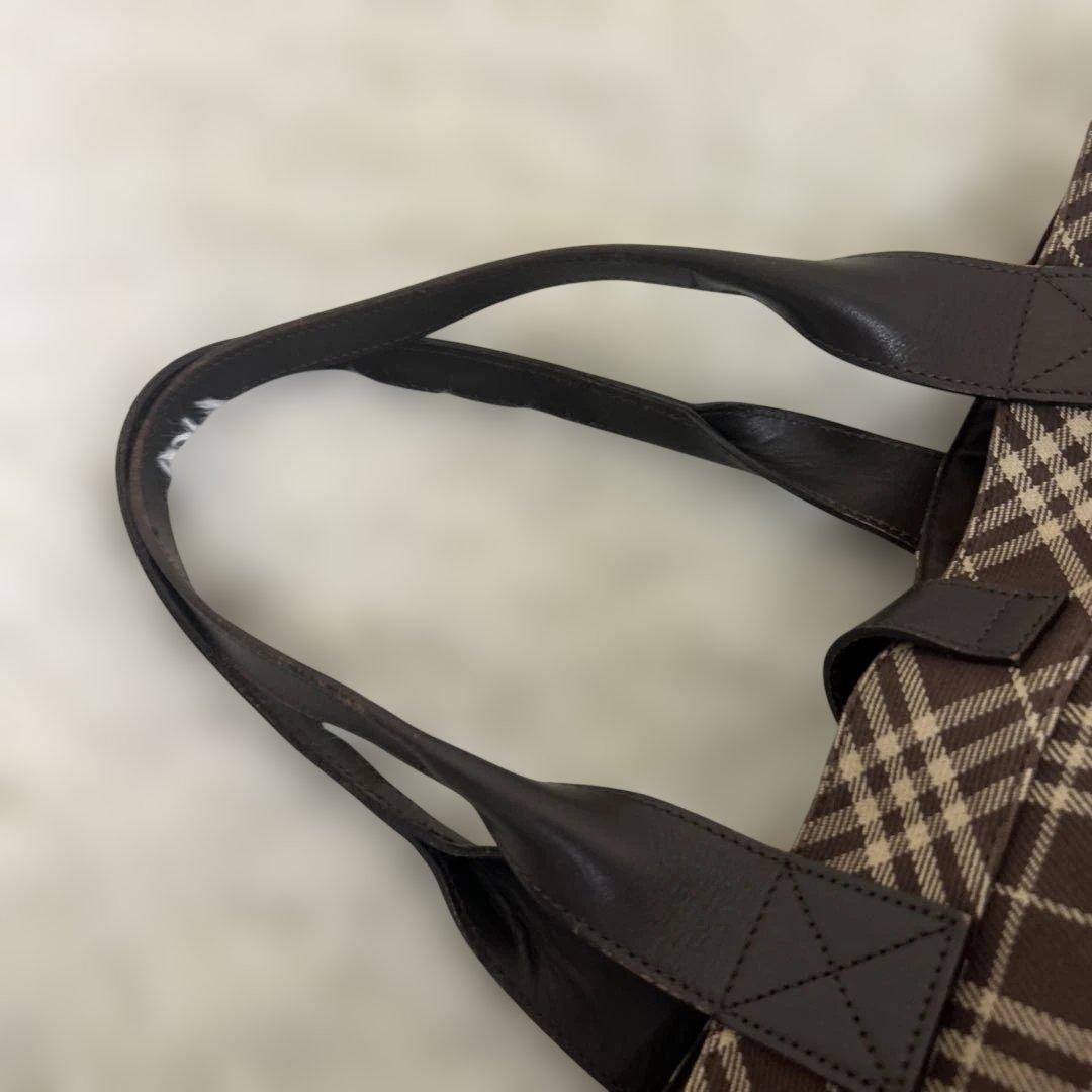 極美品✨バーバリーブルーレーベル トートバッグ ノバチェック ブラウン