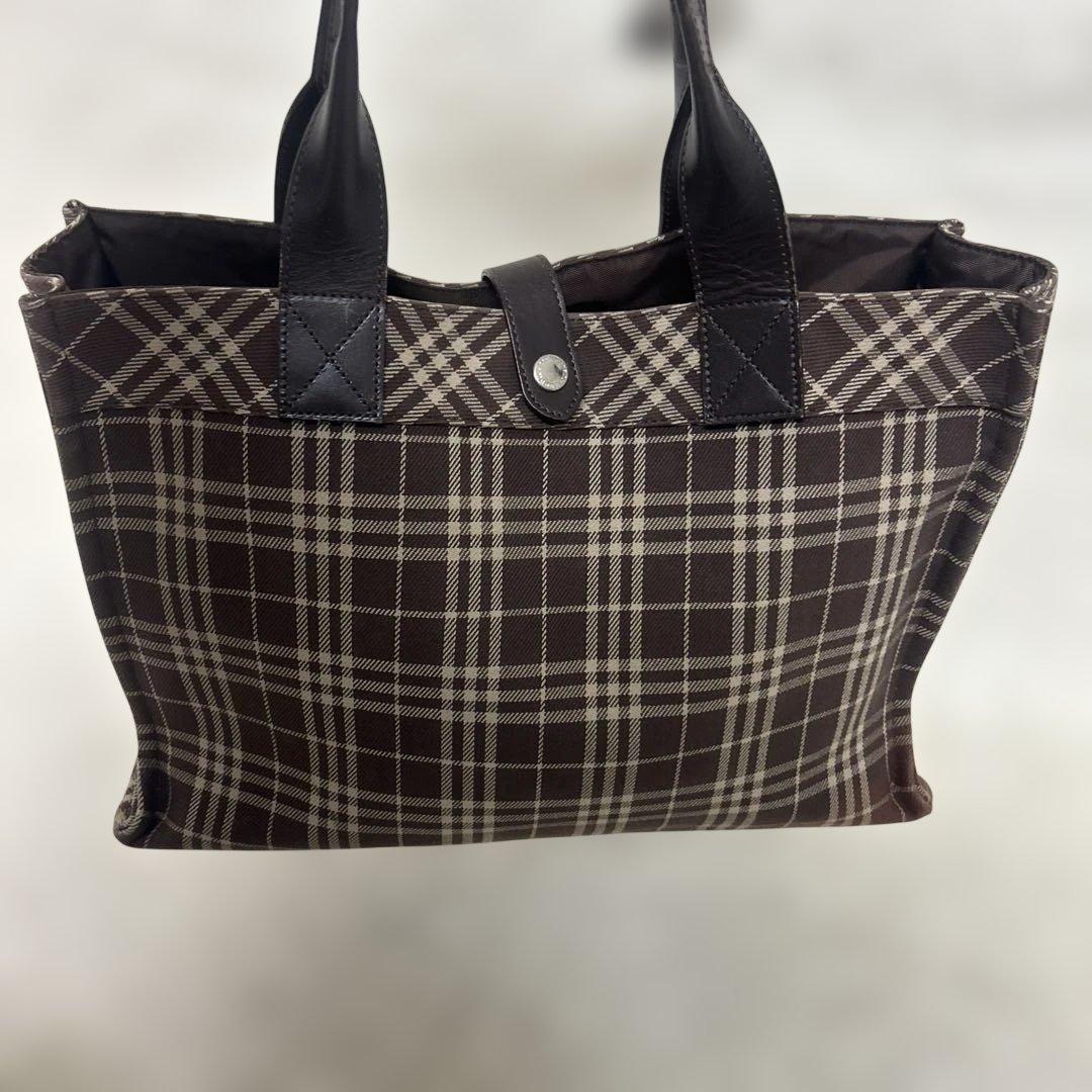 極美品✨バーバリーブルーレーベル トートバッグ ノバチェック ブラウン