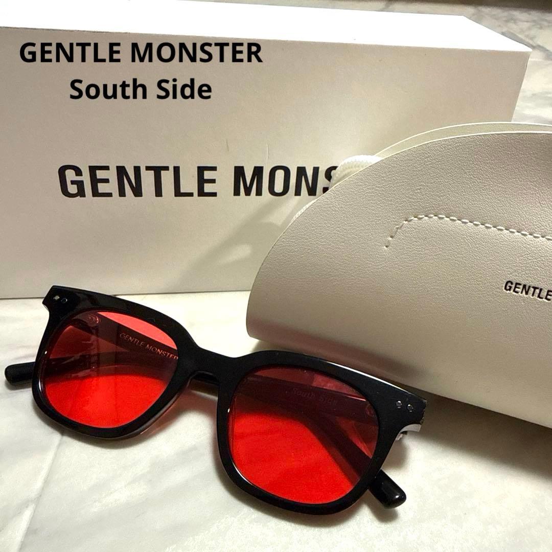 【美品】GENTLE MONSTER サングラス 赤レンズ 黒フレーム