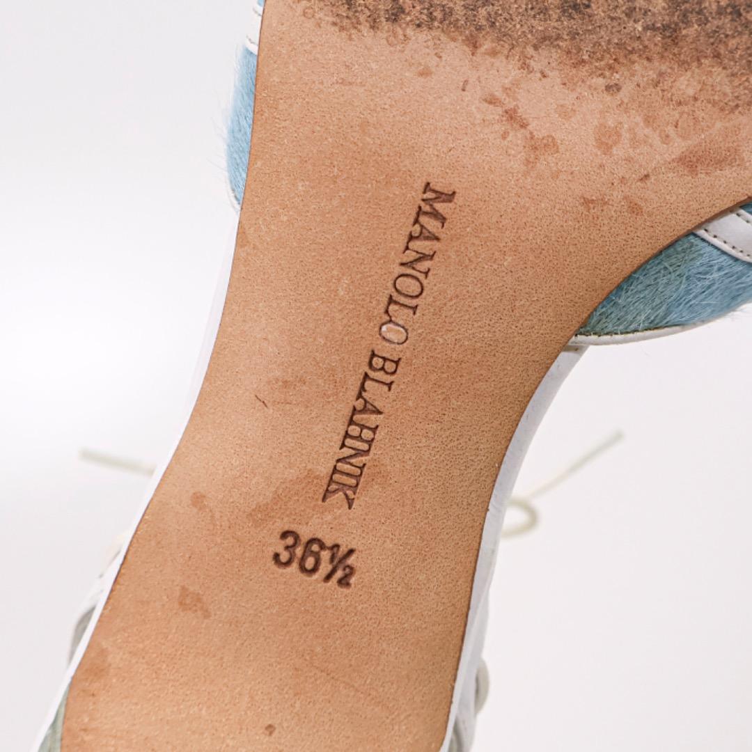 H3662-n2マノロブラニク　　ハラコ　バックストラップレースアップパンプス