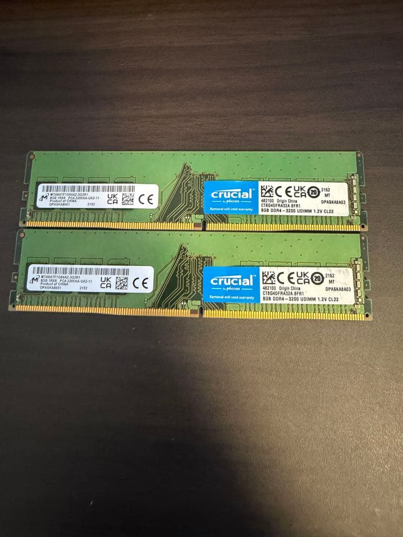 メモリー Crucial DDR4-3200 8x2 16GB