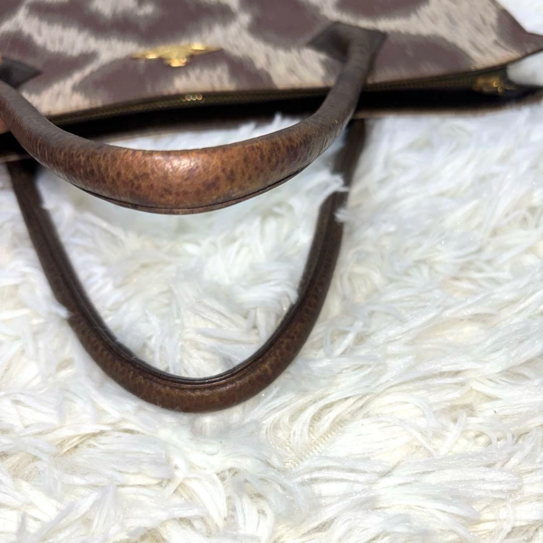 [美品] ヴィヴィアンウエストウッド トート ビジネス A4 オーブ 豹