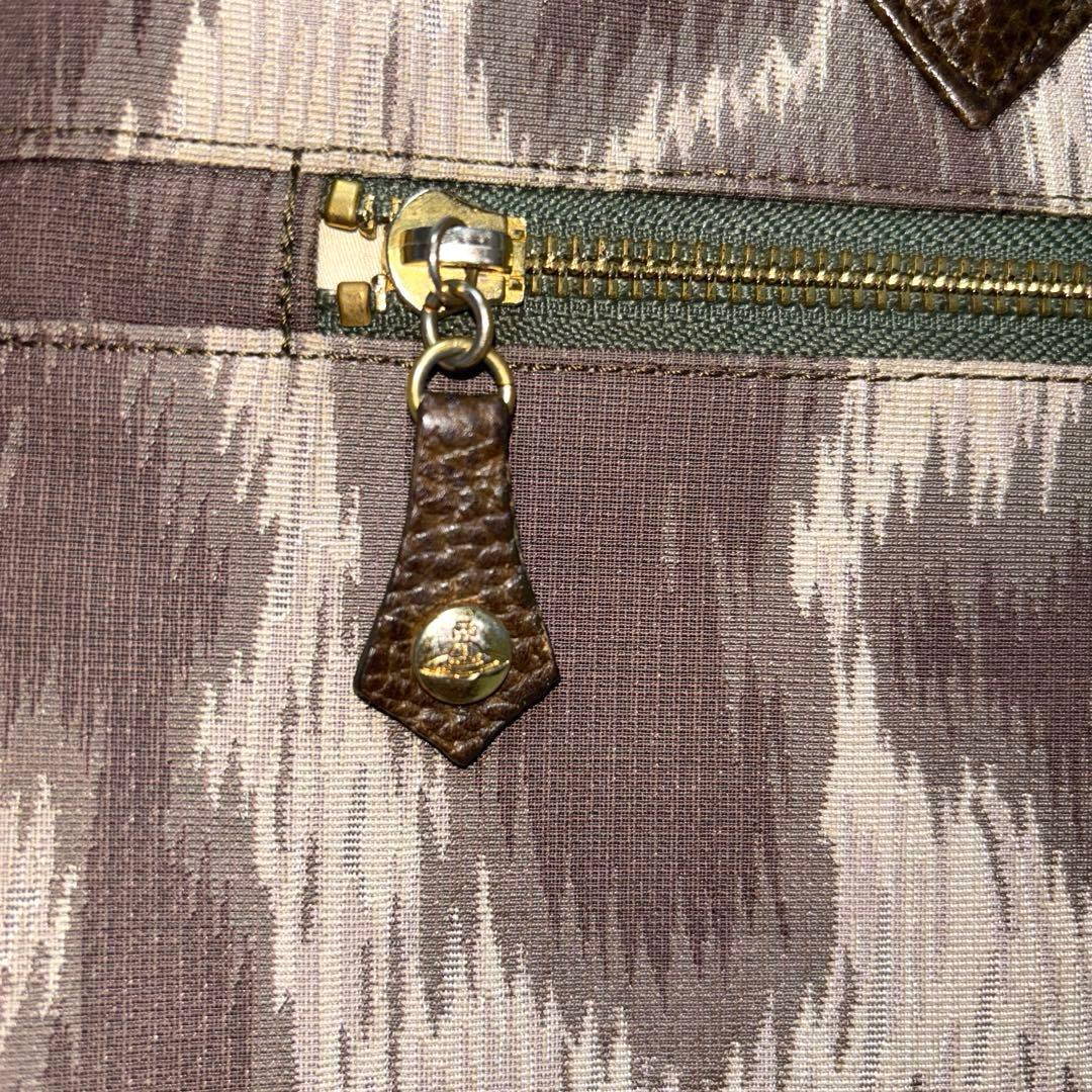 [美品] ヴィヴィアンウエストウッド トート ビジネス A4 オーブ 豹