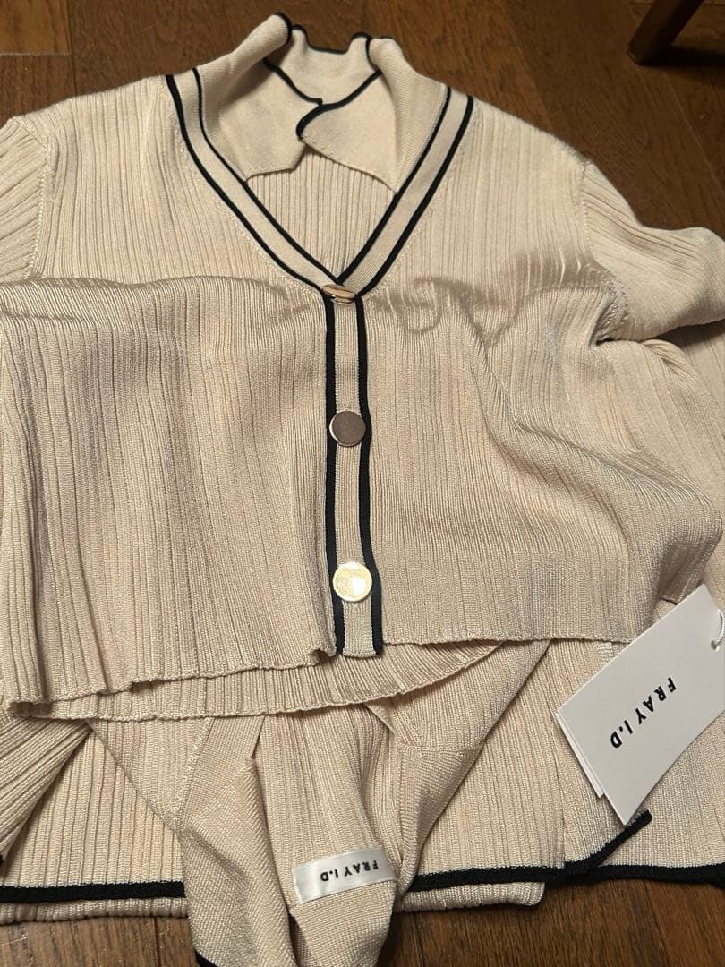 フレイ アイディー FRAY I.D ポロカラーアンサンブルリブニットワンピース