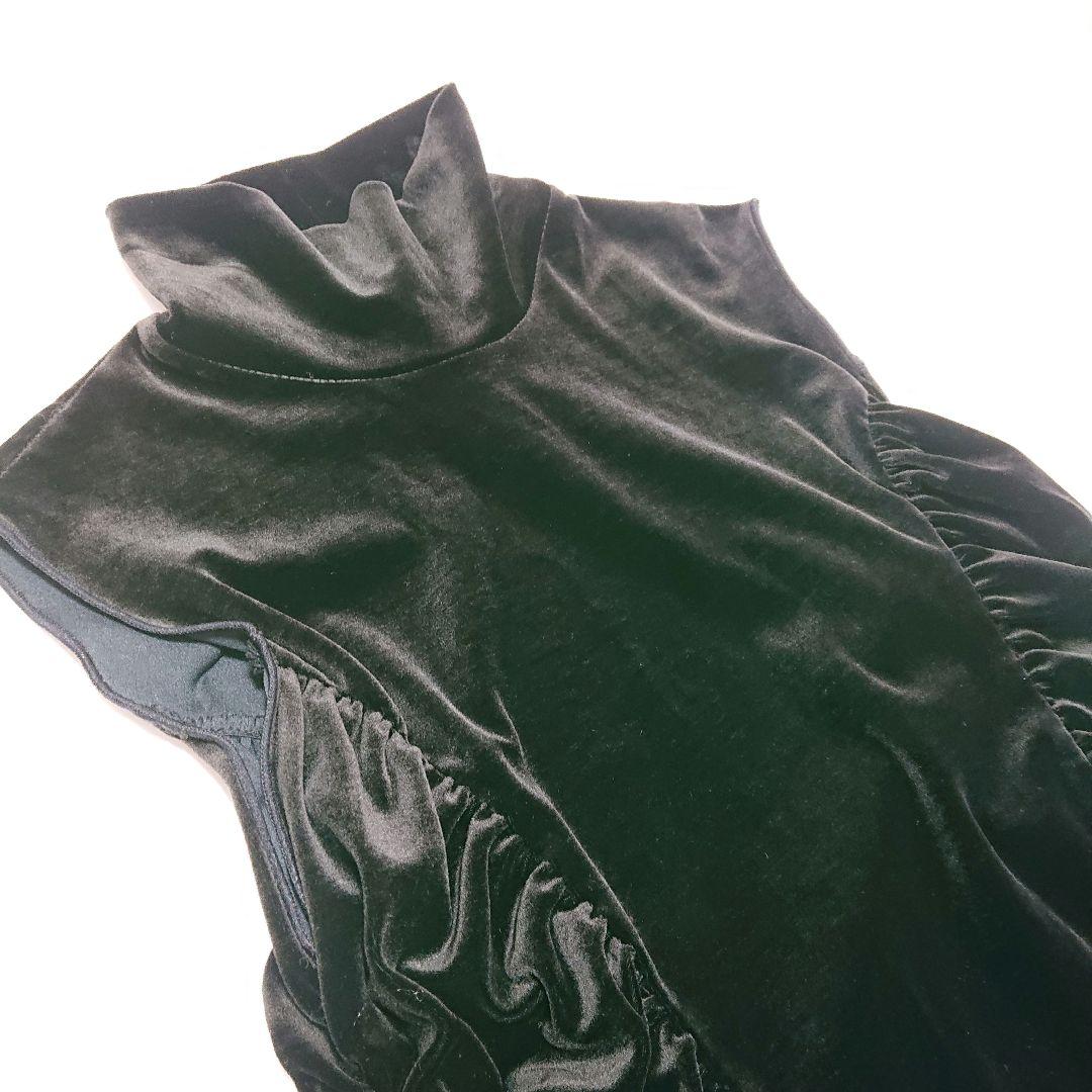 【美品】FOXEY NEWYORK ベロア ロング ワンピース ブラック