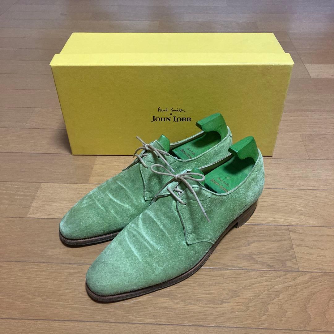 ポールスミス　JOHN LOBB グリーン スエード ドレスシューズ