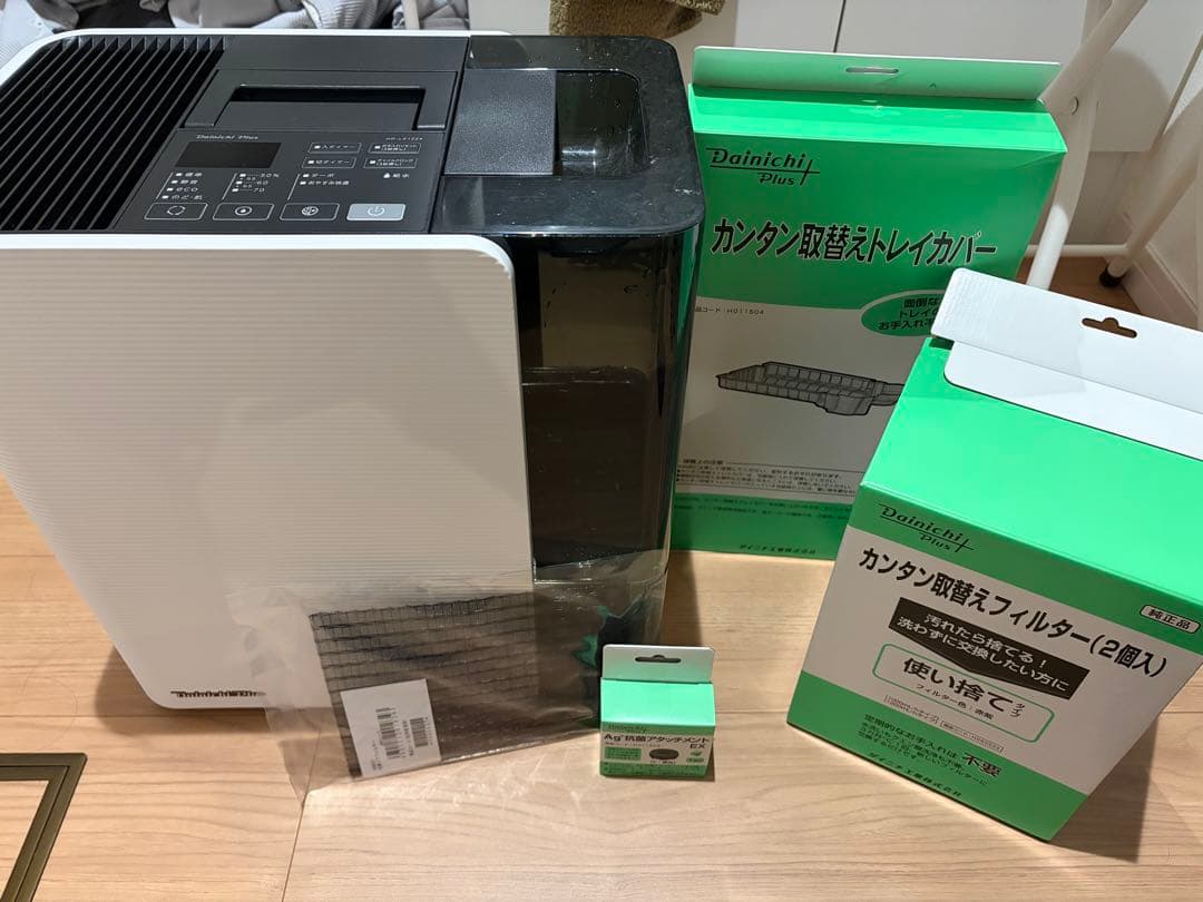 中古品　ダイニチプラス HD-LX1224(W) スノーホワイト 加湿器