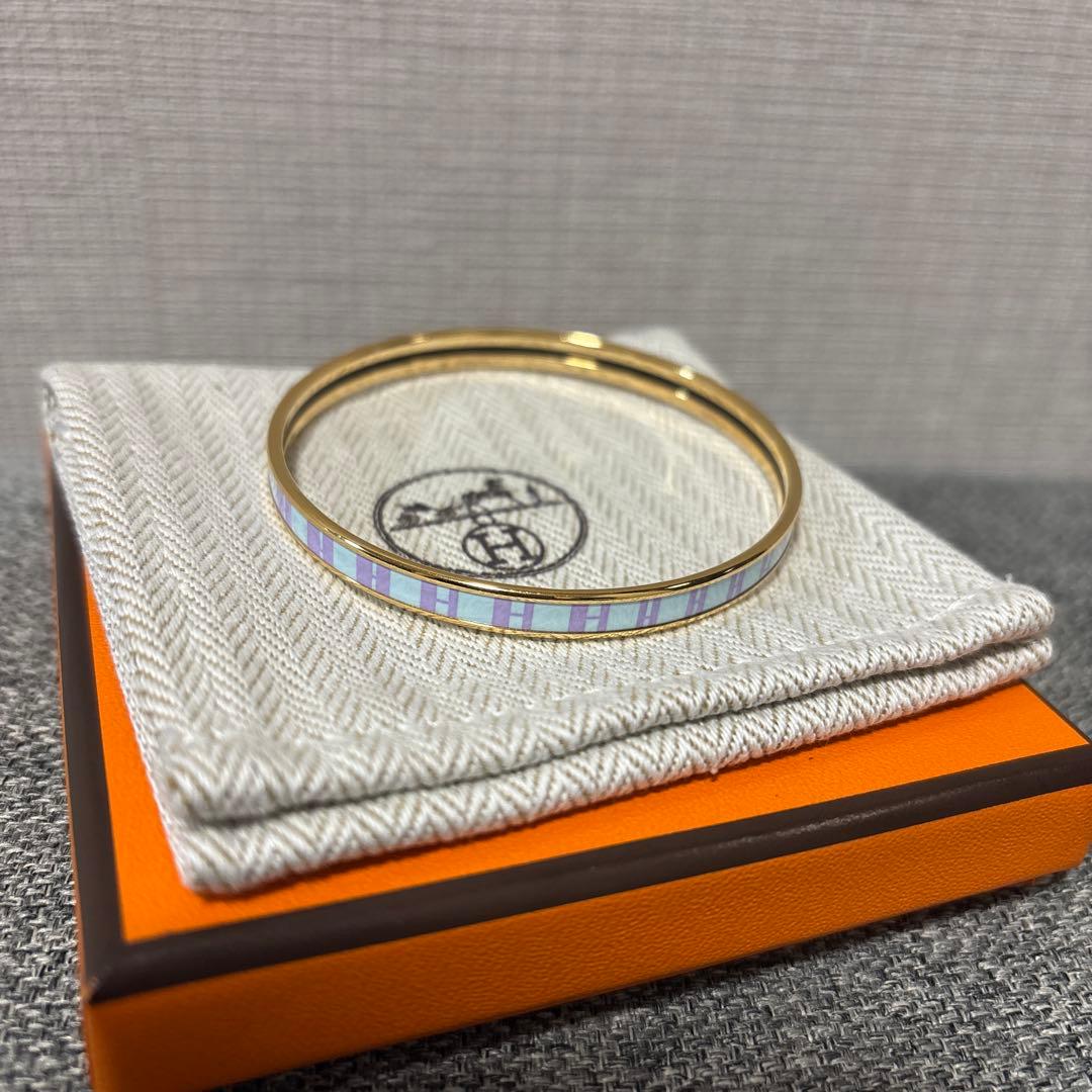美品 エルメス エマイユ/OP'H ブレスレット バングル HERMES