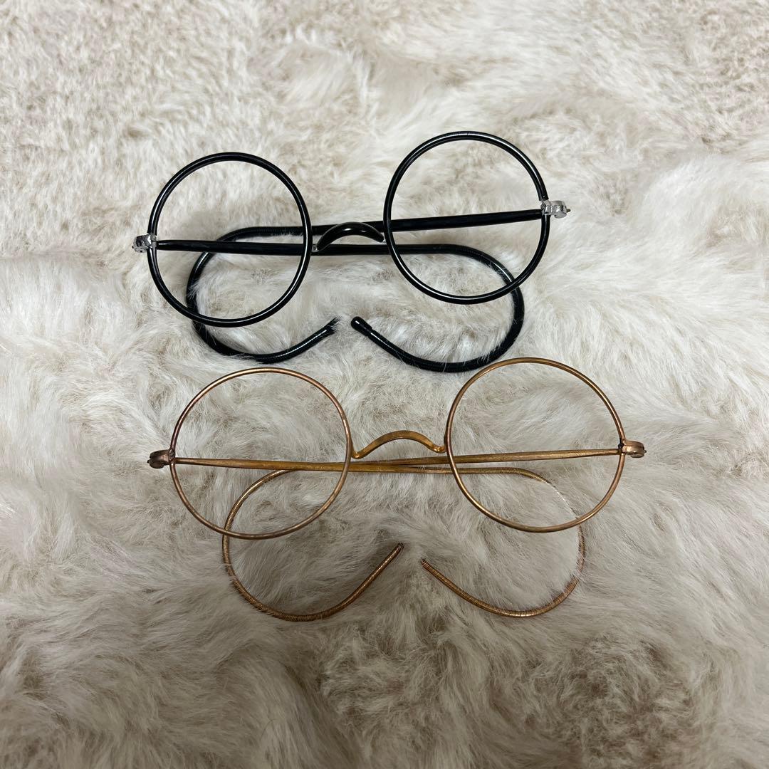 アンティーク メガネ 一山 セル巻き 当時物 2本セット