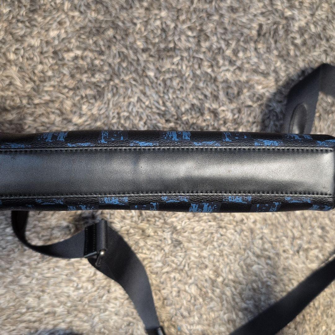 COACH ショルダーバッグ ブラック ブルー チェック