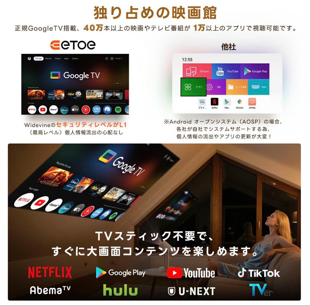 eTOE Starfish Plus プロジェクター 本体 2025年モデル