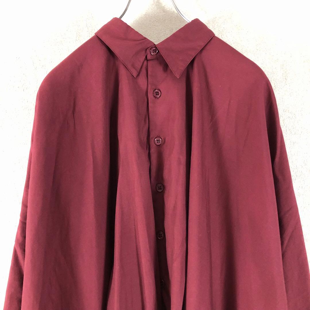 LIMI feu リミフゥ 2018AW ボリュームフレアブラウス ボルドー