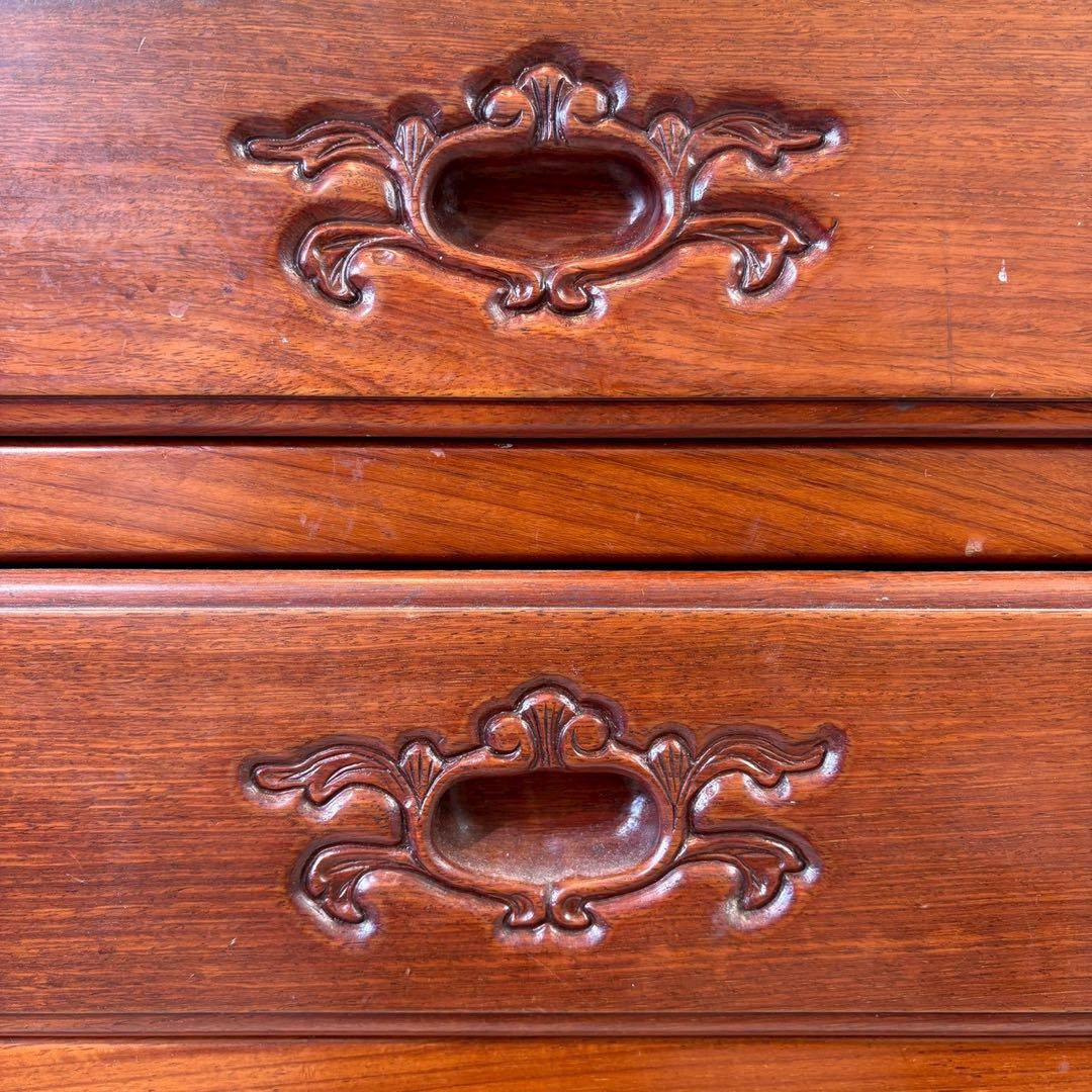 アジアンヴィンテージ　唐木家具　猫脚　4段チェスト