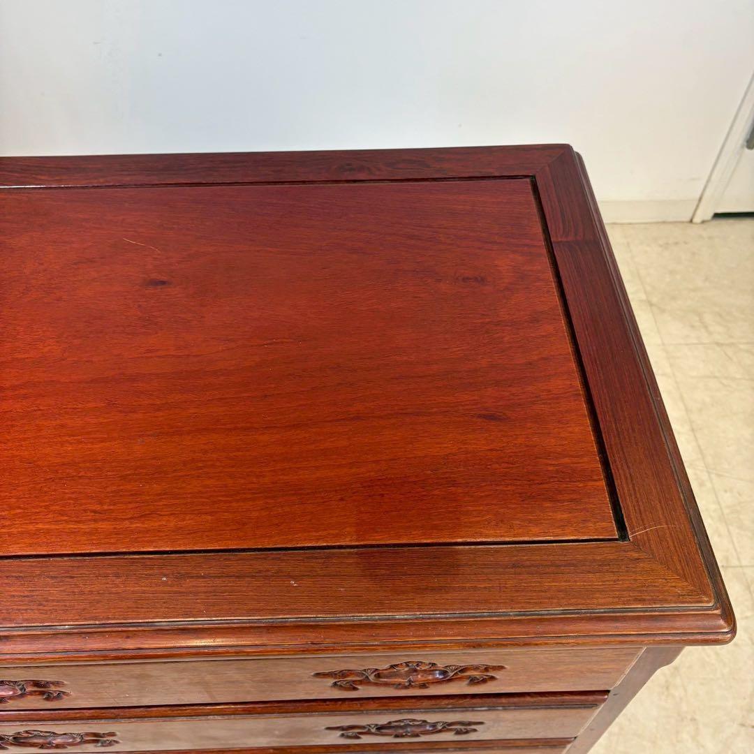 アジアンヴィンテージ　唐木家具　猫脚　4段チェスト