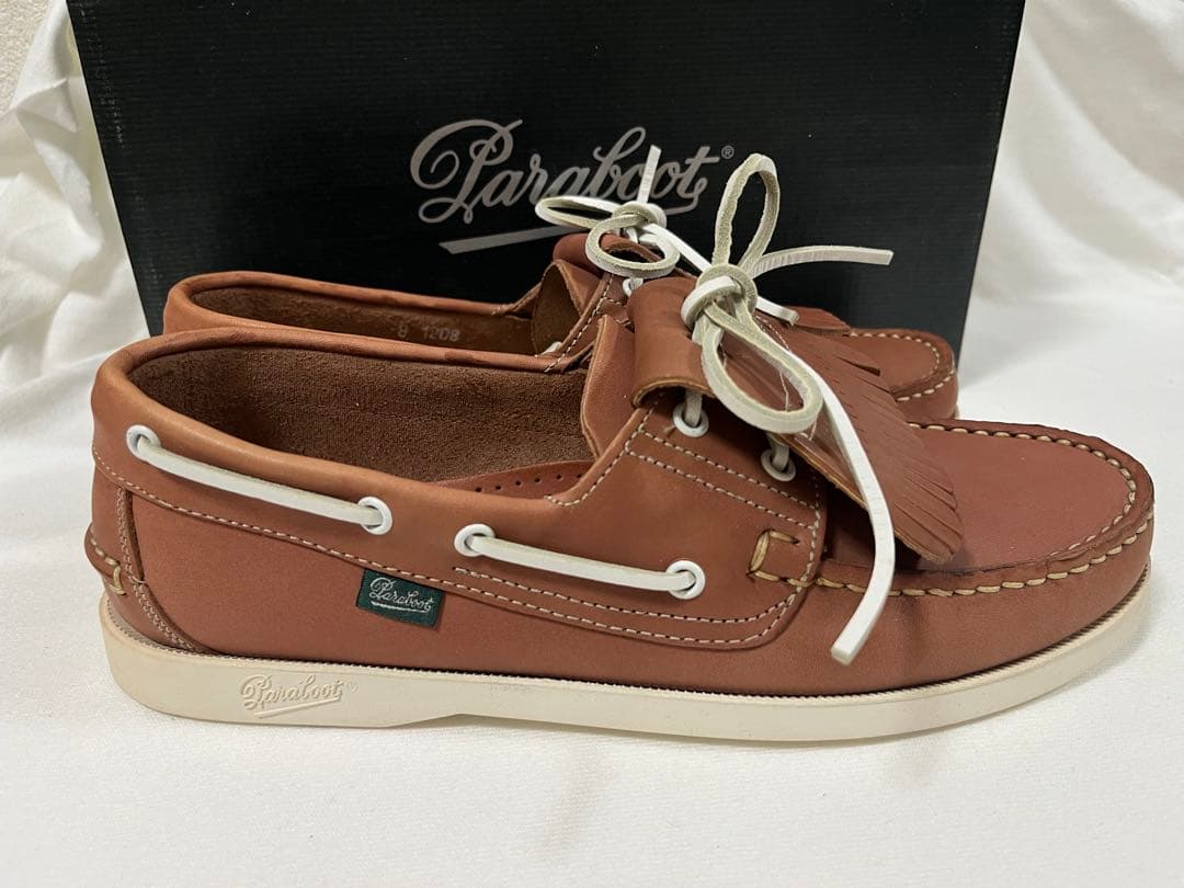 パラブーツ バース キルト付き モカシン デッキシューズ UK8