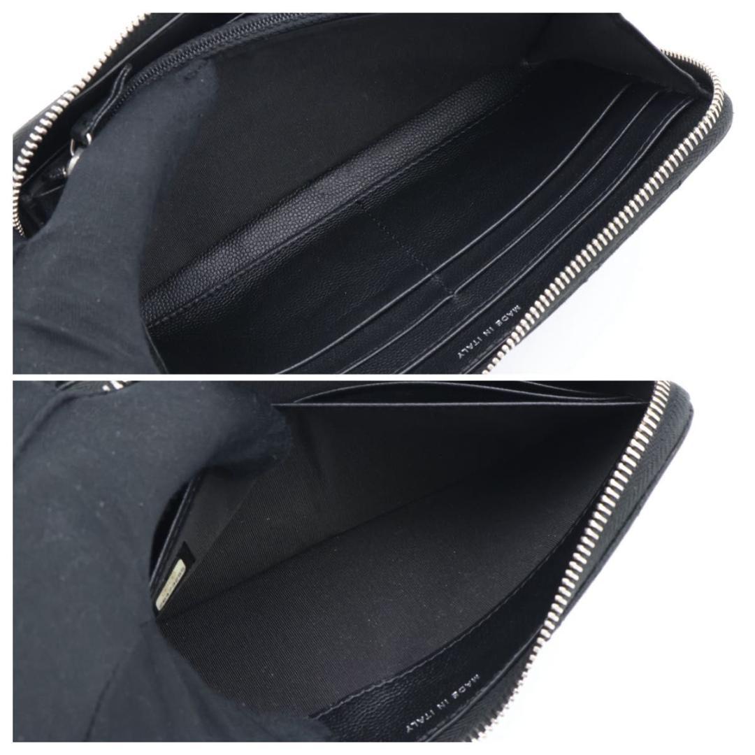 【極美品】CHANEL ジップアラウンドウォレット　ダイヤモンドステッチ　長財布