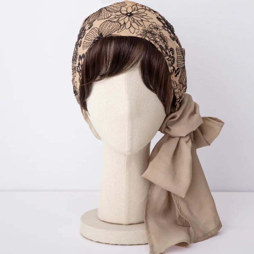 ​BAREN ケアキャップ SCARF HAT M Flower-Beige