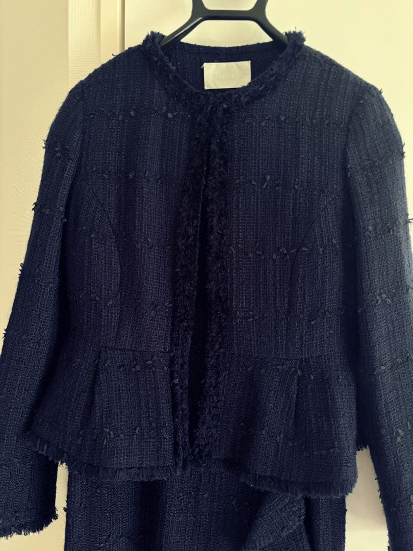 CELFORD セルフォード　ツィード　ワンピース　スーツ　セットアップ　紺