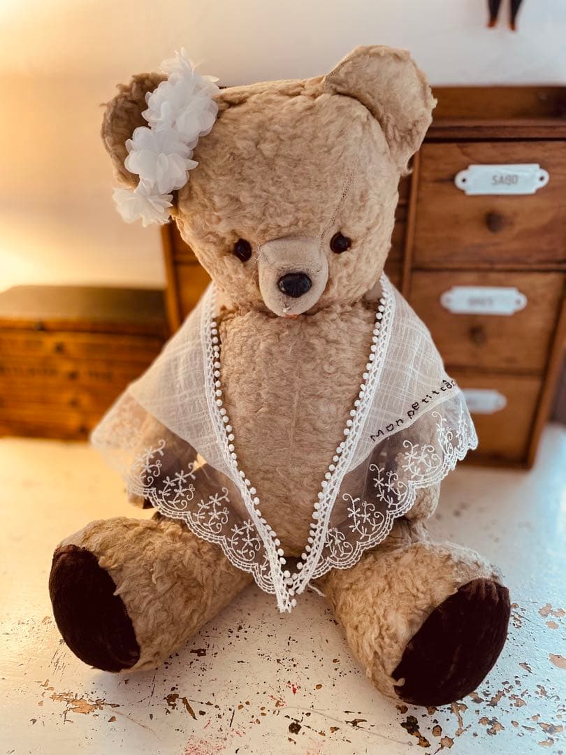 く*ん様 フランス　ヴィンテージベア　モコモコ♡⸝⸝⸝⸝ アンティークベア