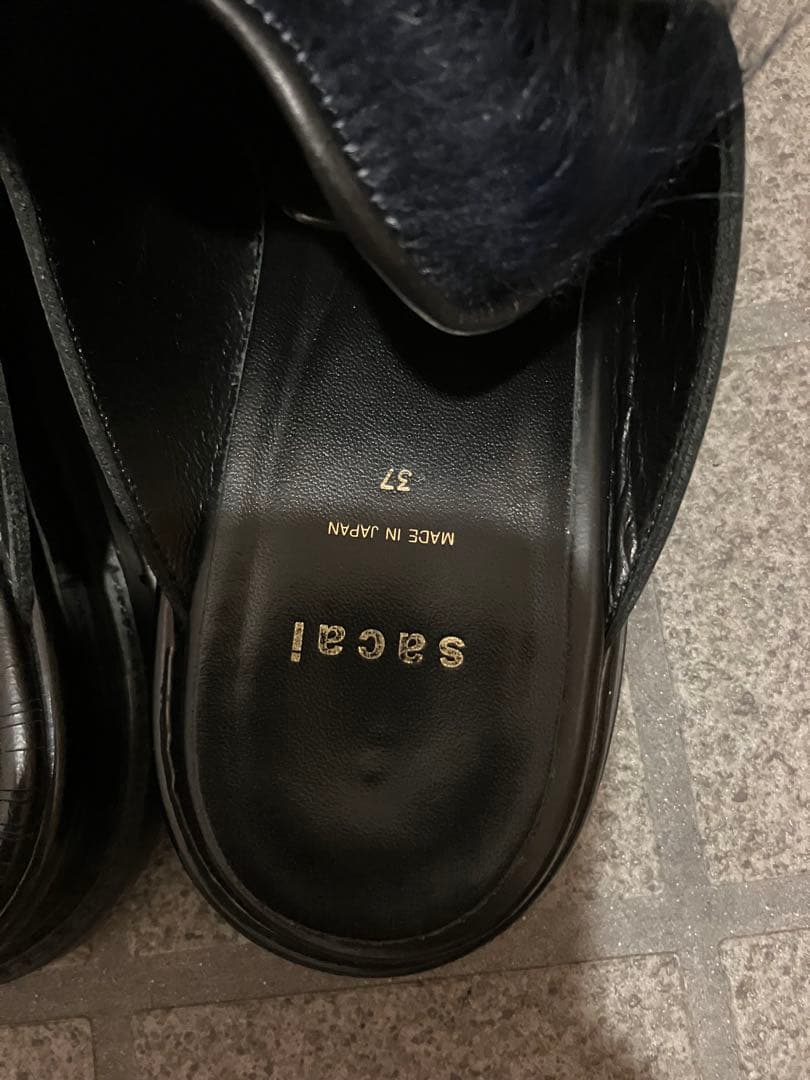 sacai ローファー 37 ブラック