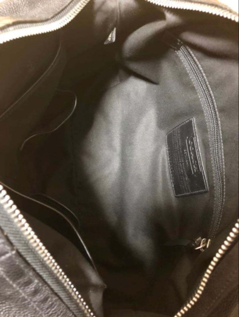 COACH レザーボストンバッグ 持ち手リペア済み ブラック 本革