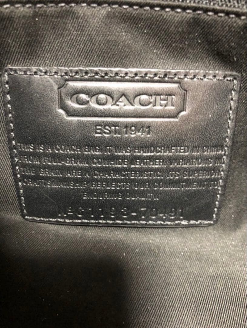 COACH レザーボストンバッグ 持ち手リペア済み ブラック 本革