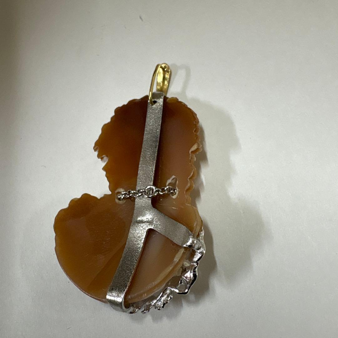 作家品 Ｋ１８ ＳＶ９２５ アコヤパール付き ペンダント