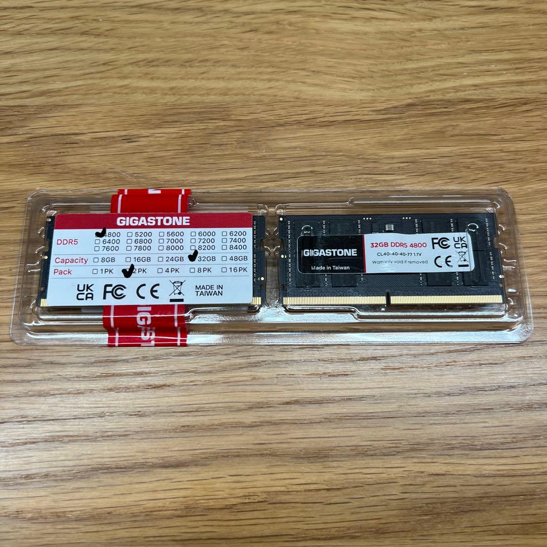 GIGASTONE DDR5 32GB 4800 メモリー