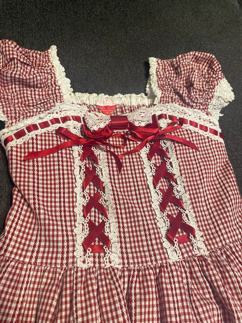 真*】様 ベイビーザスターズシャインブライト 赤　ギンガムチェック