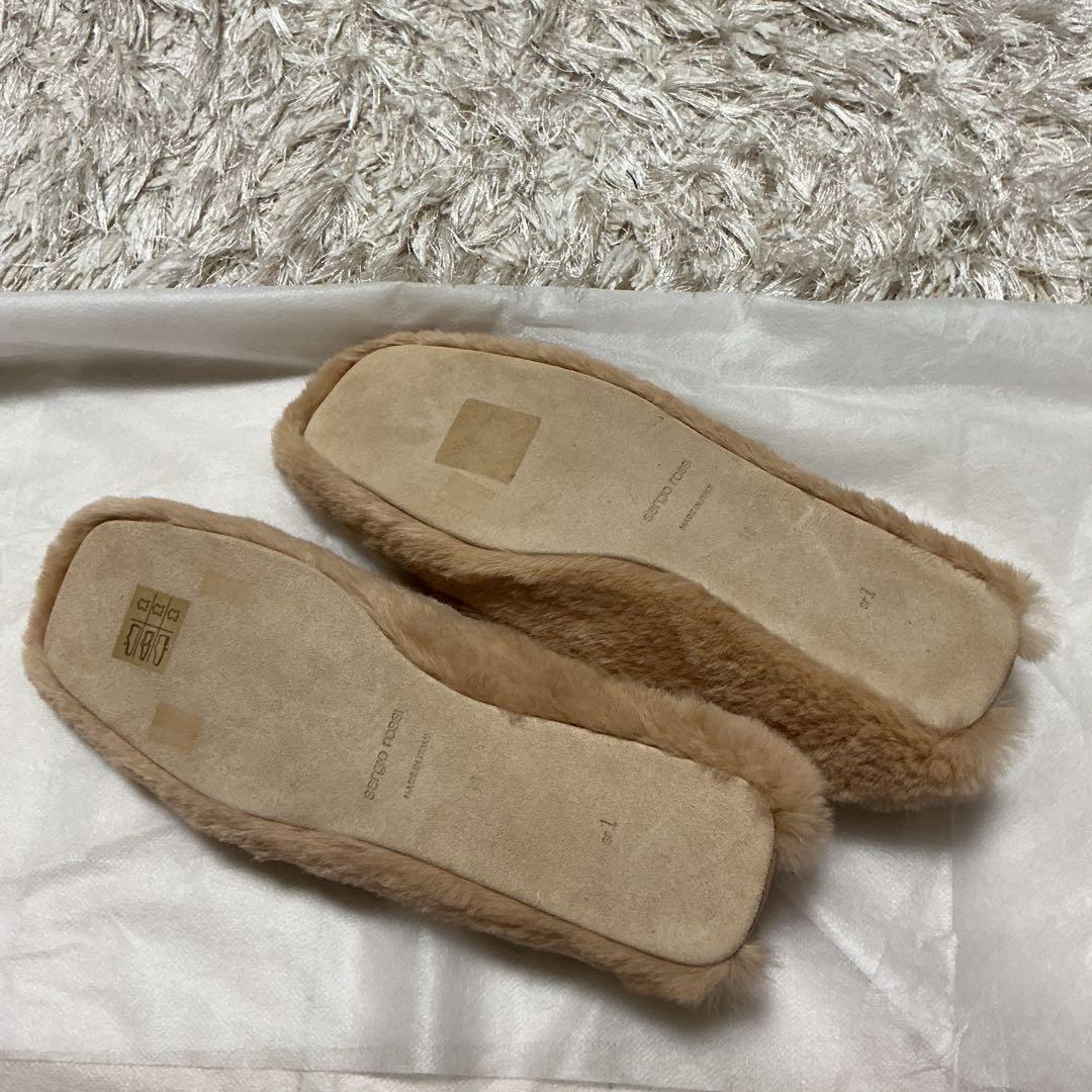 【新品】セロジオロッシ　Sergio Rossi ファー素材 靴 38