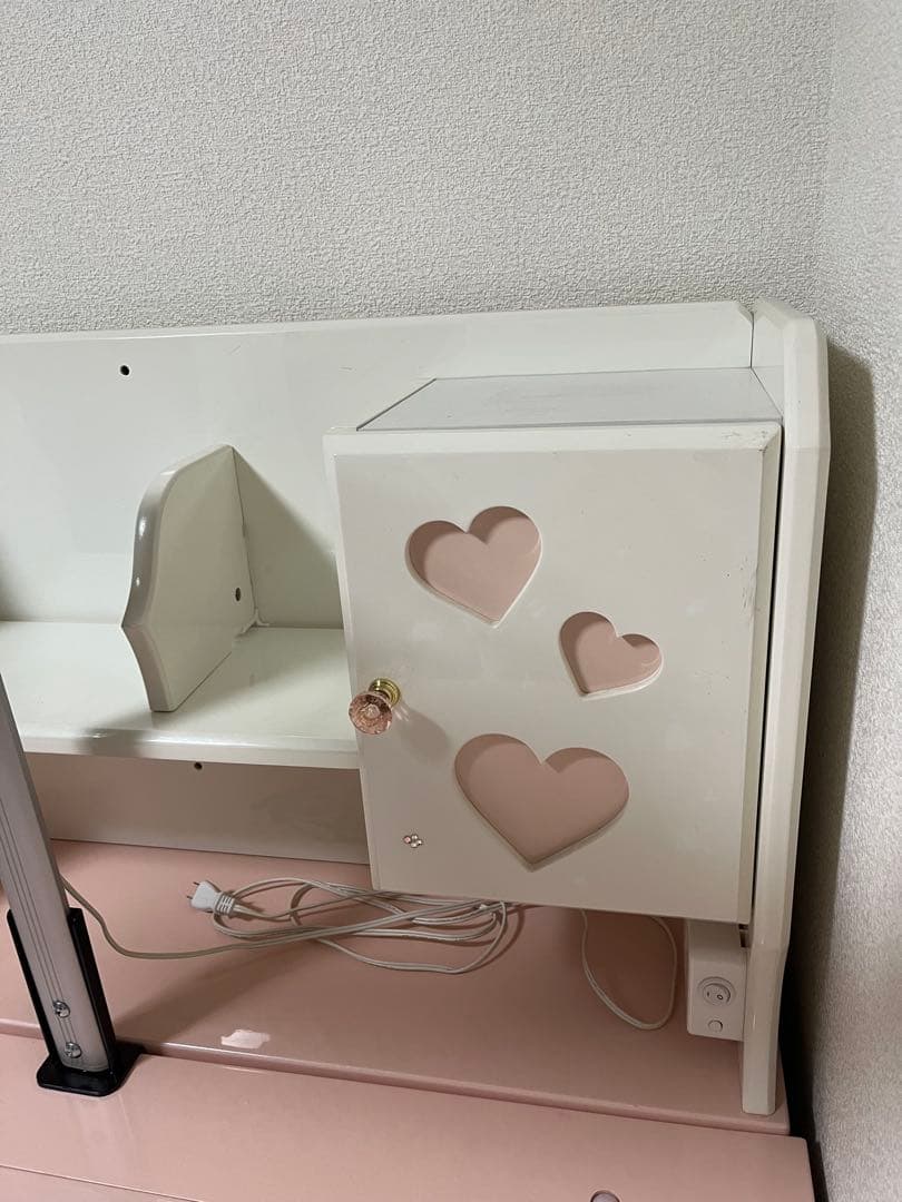 CRIMOCA様 ①ぼんぼんりぼんモデル くろがね学習デスク　（ピンク）　完成品