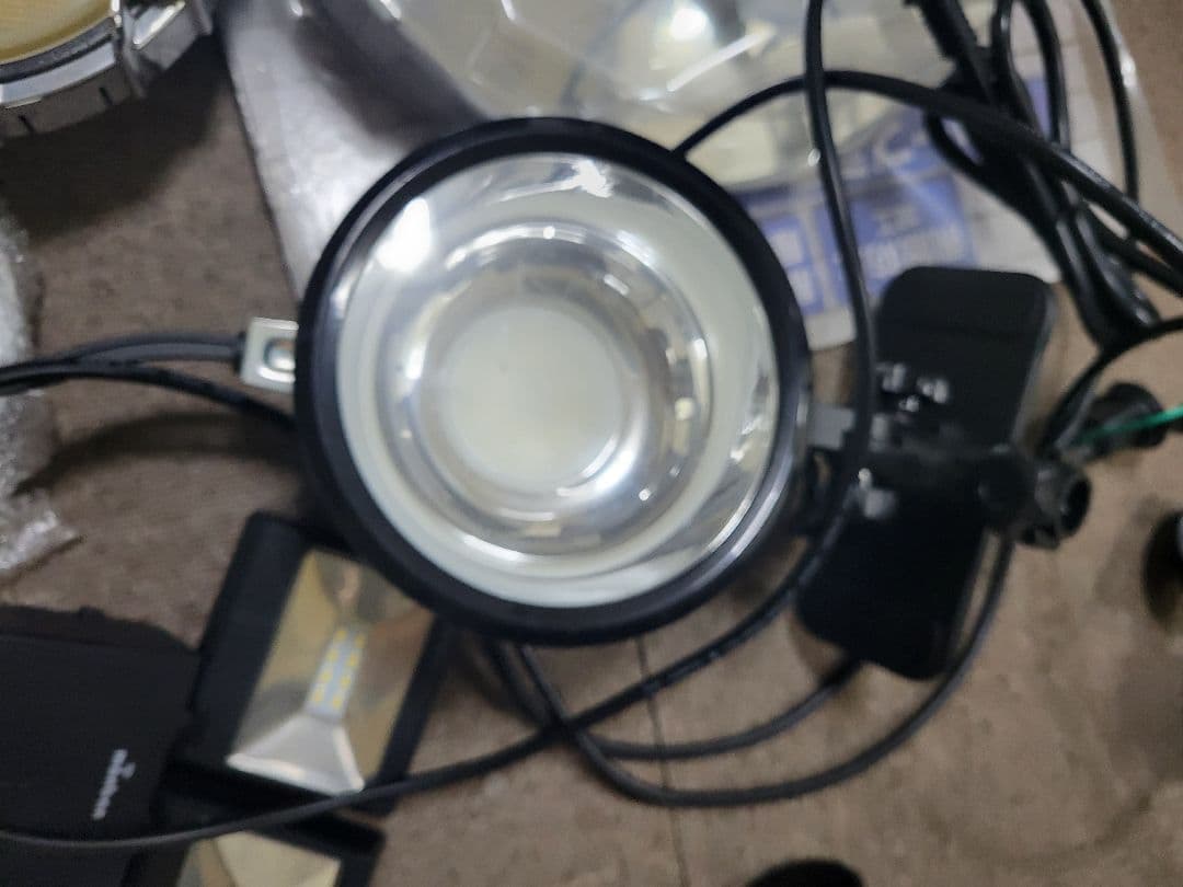 CIBIEフォグライトと黄色サイドミラー新品、ダウンサス中古　人感センサーライト