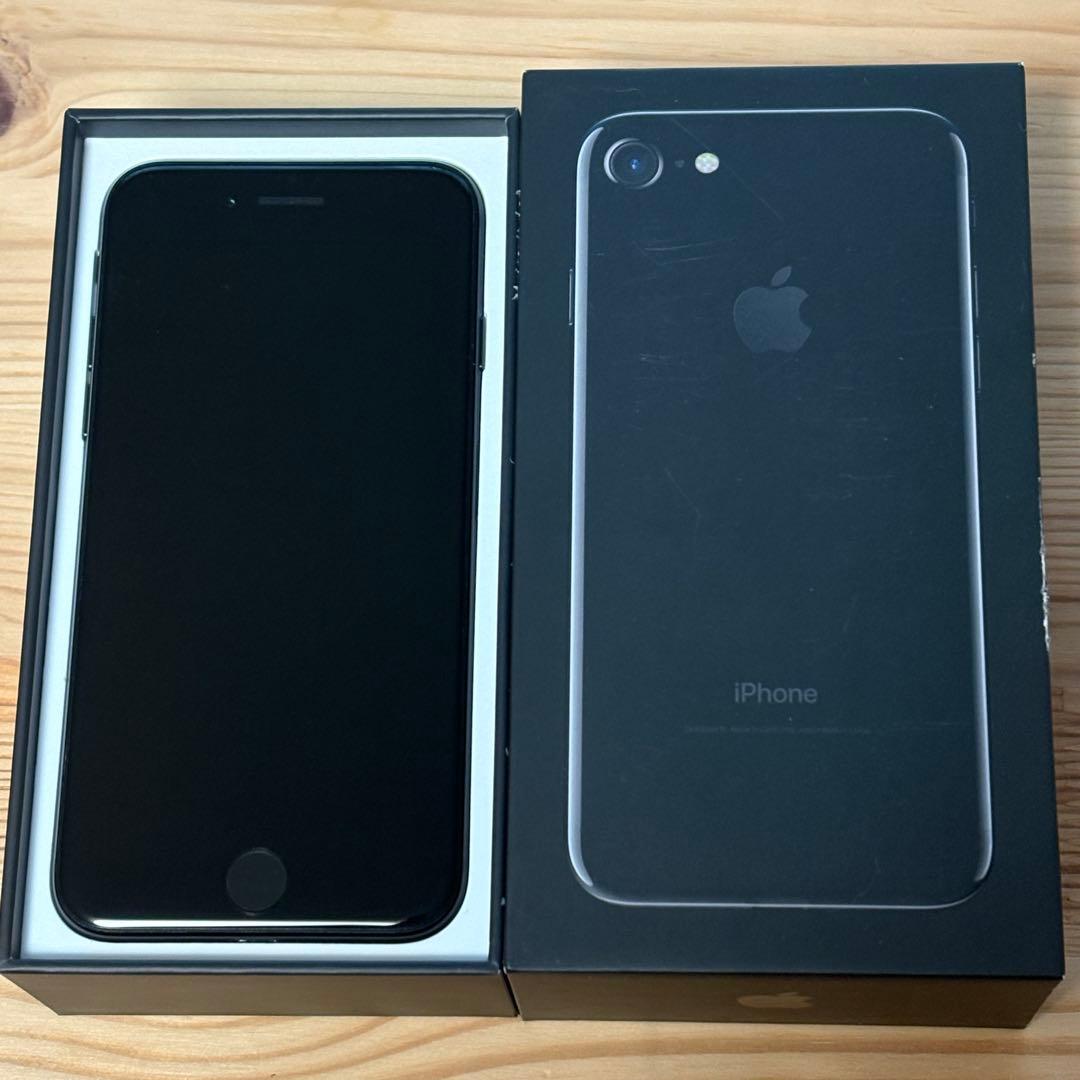 【美品/電池92%】iPhone 7 JetBlack 128GB SIMフリー