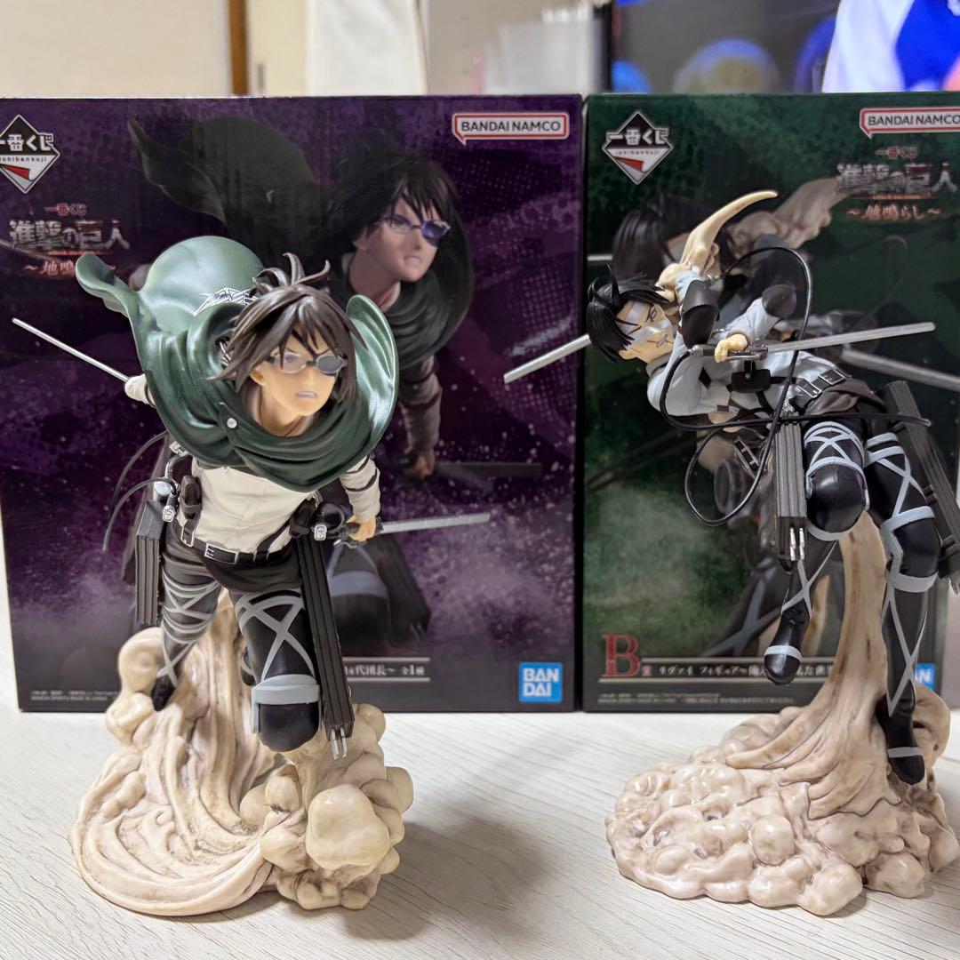 進撃の巨人 一番くじ 地鳴らし B賞リヴィ Ｃ賞ハンジ