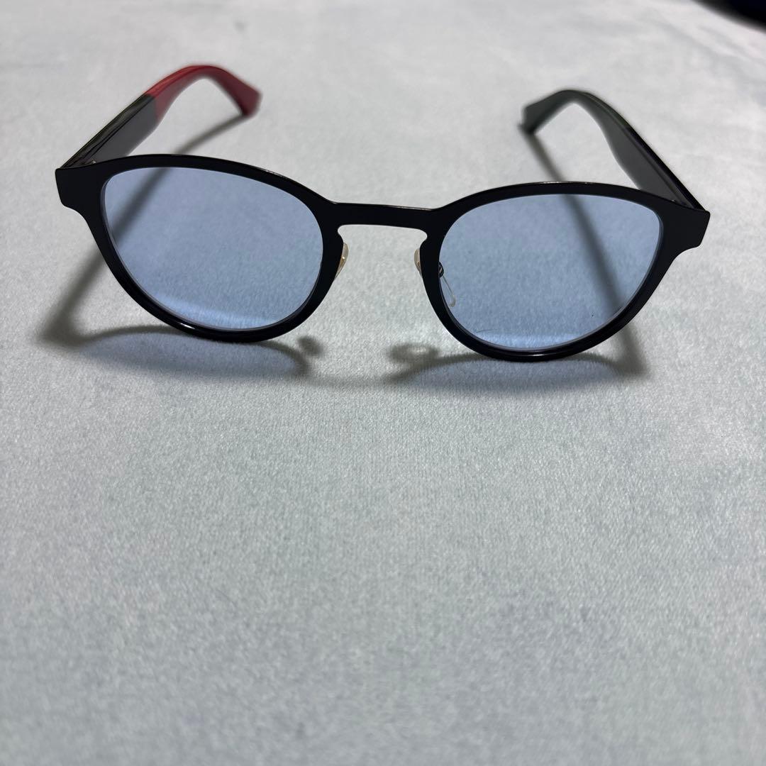 GUCCI ラウンドサングラス ブラック/レッド