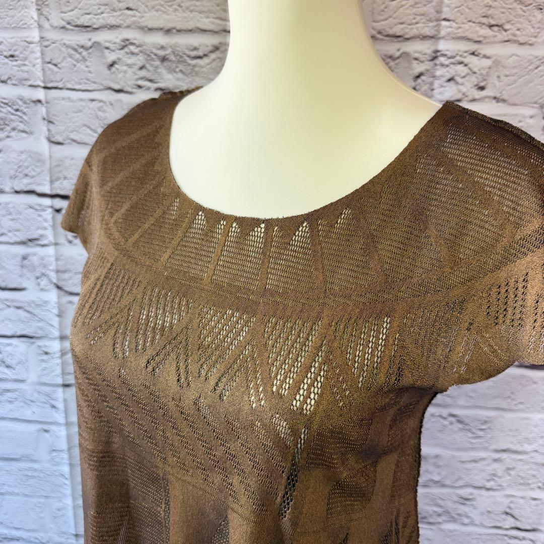 【PLEATS PLEASE】プリーツ プリーズ 半袖 ワンピース 総柄