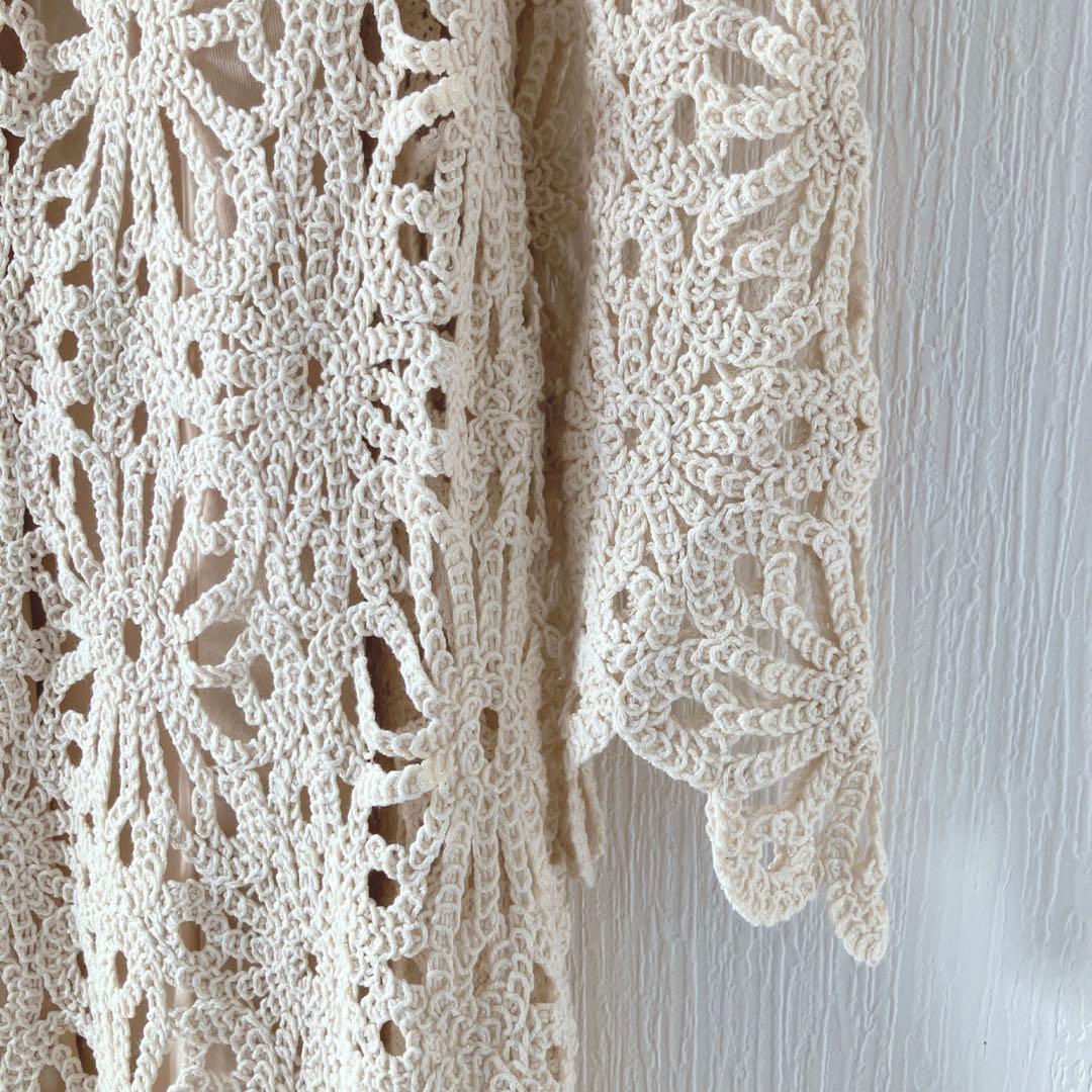 新品タグ付【Ameri】MEDI FLOWER SAINT LACE DRESS