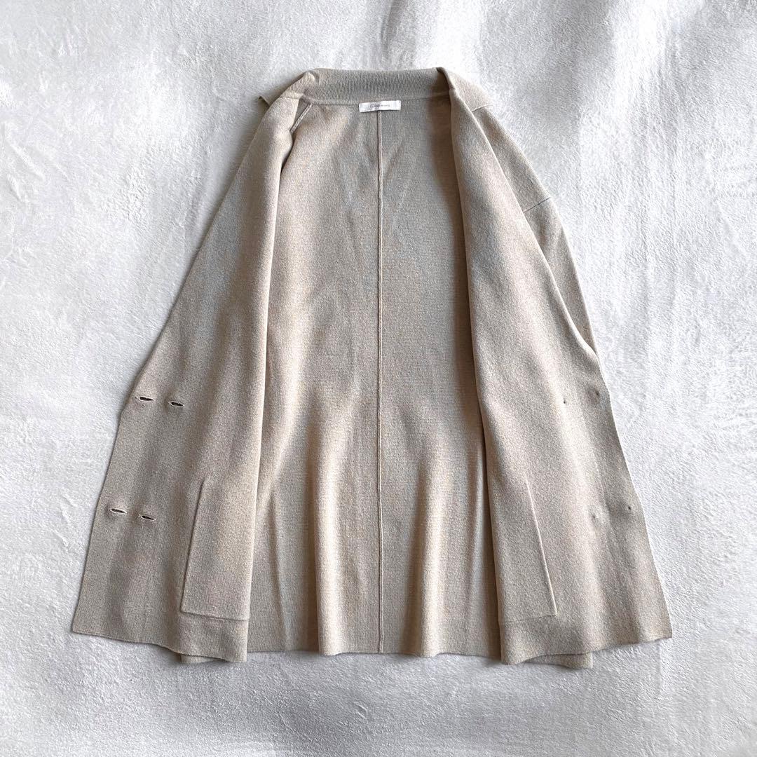 【定価3万✨】Plage カシミヤ混　ミラノリブニットジャケット　近年　ベージュ