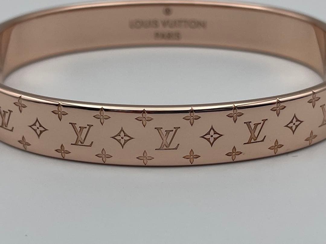 すいじん【美品】ルイヴィトン カフ・ナノグラム　バングル M ブレスレット