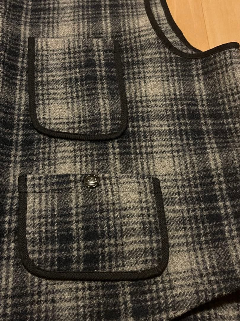 2色セットL.L.Beanウールリッチ製チェック柄ベストMサイズUSA製80's